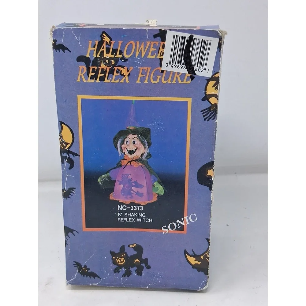 Vintage Animated Shaking Reflex Witch Haloween Prop Lights Up&Sounds No Twitch Z